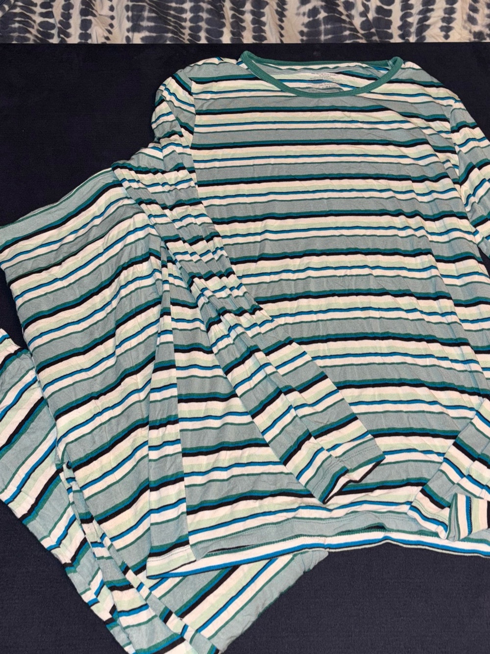 Kickee pants bamboo women’s pajama set XL stripe